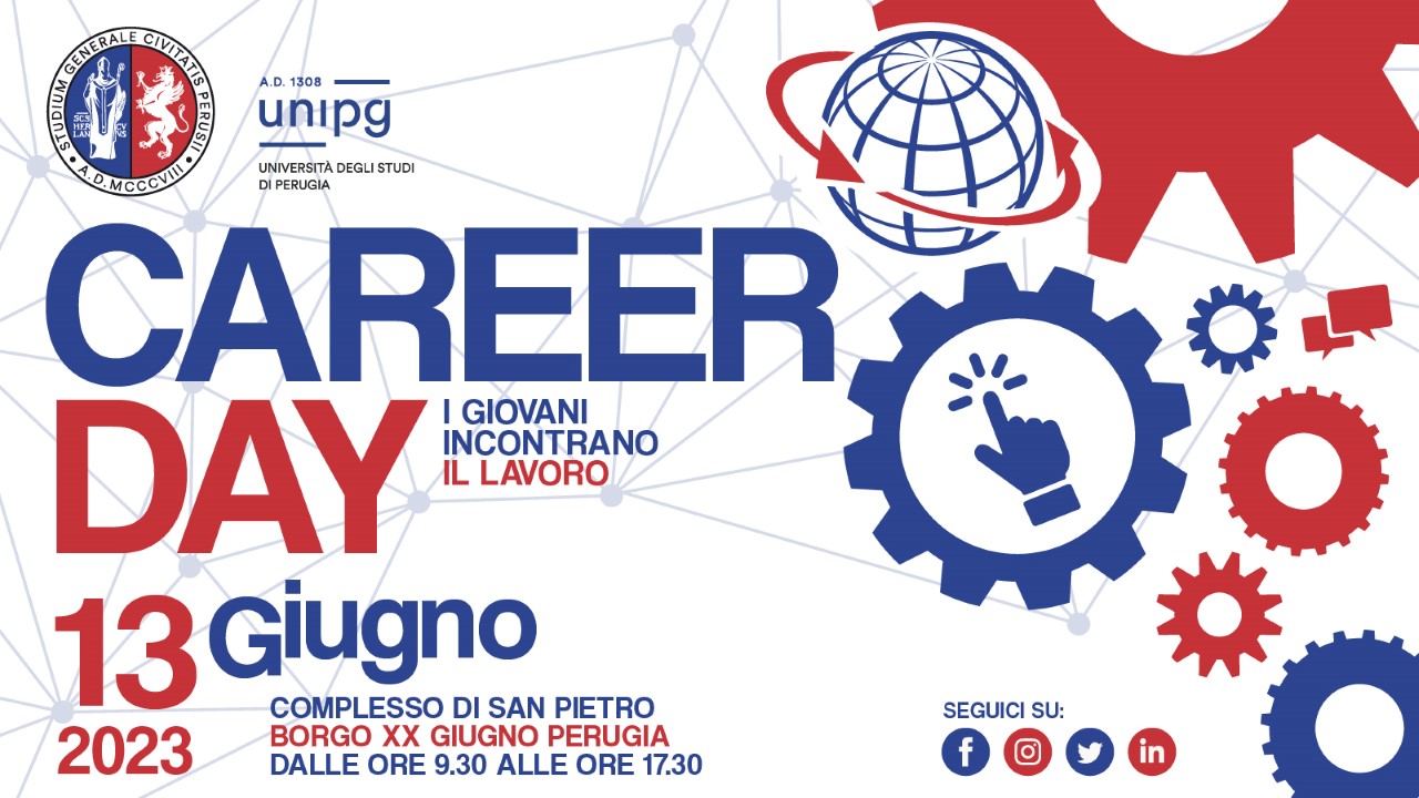 Career Day - I giovani incontrano il lavoro - 14 giugno 2023 - Complesso di S. Pietro, Borgo XX Giugno - Perugia